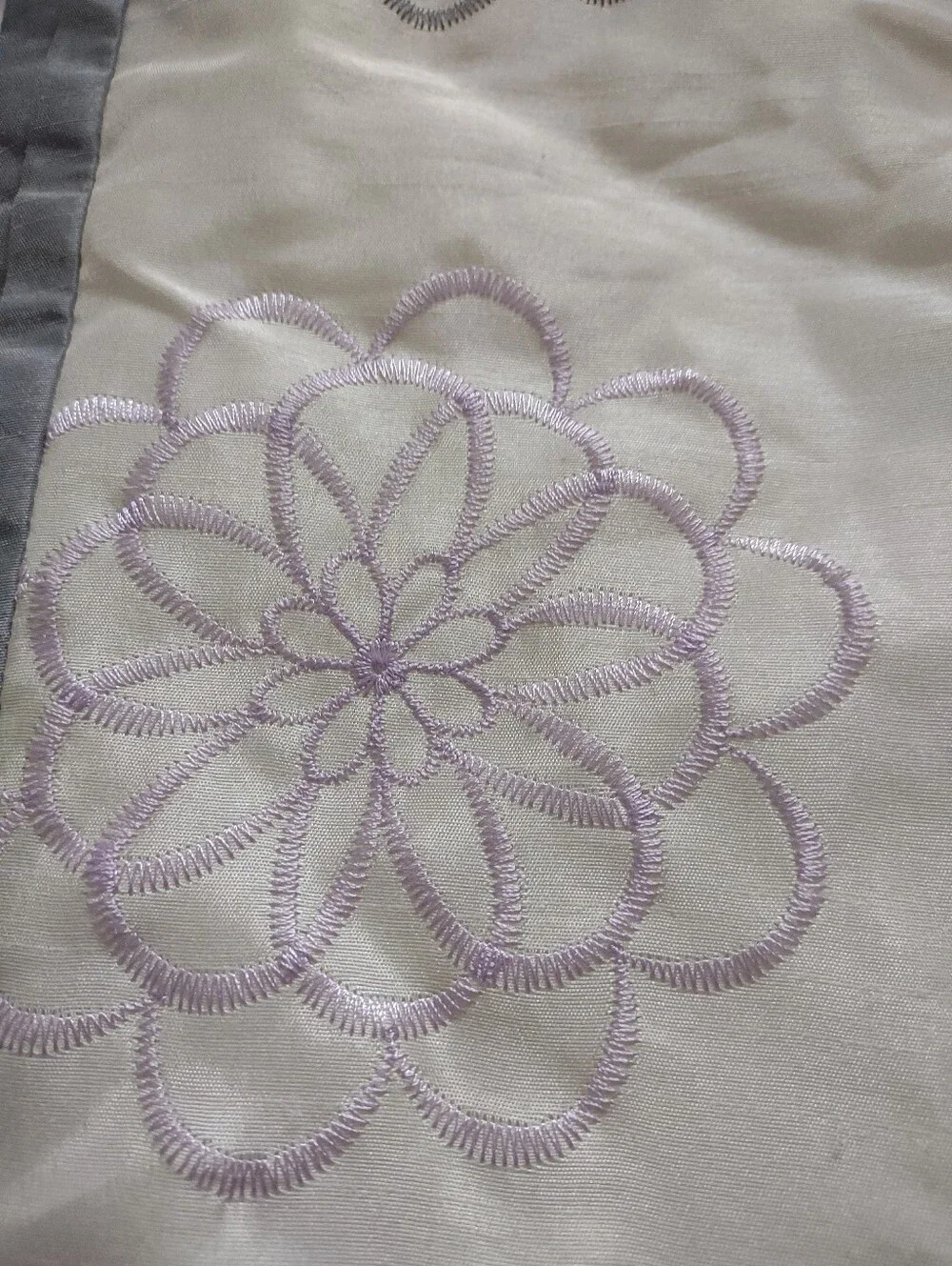 Embroidered Satin Pillow Sham With Flange Lush Decor